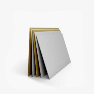Acrylglas metallic in gold und silber.